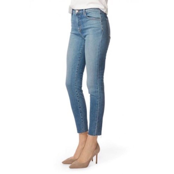 NWT J Brand Alana High Rise Crop Skinny Jeans Delphi Fabric Denim Raw hem, sz 26 - Picture 4 of 16